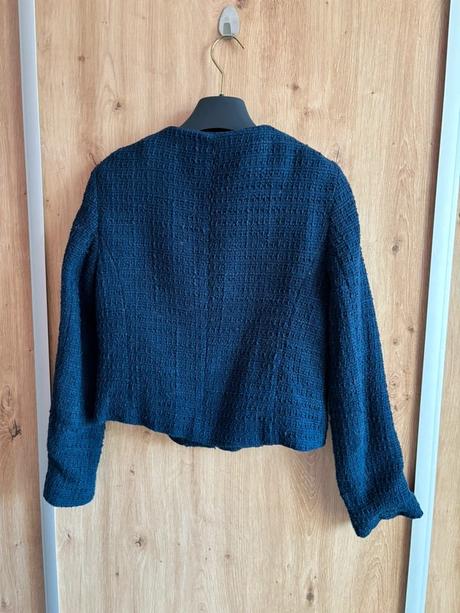 Tvídové modré sako, zara,xs