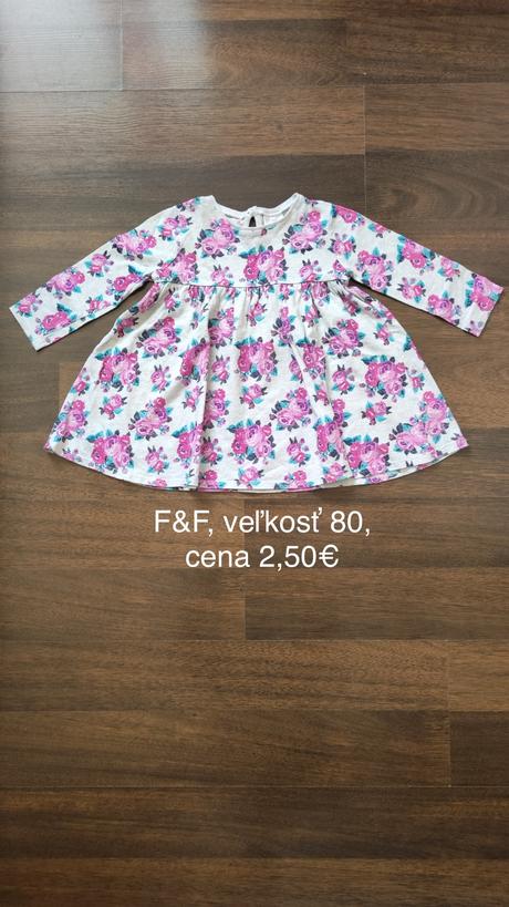 Šaty dlhý rukáv, f&f,80