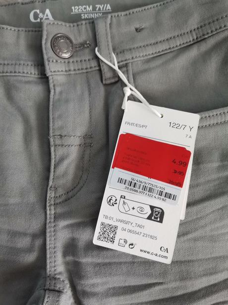 Skinny nohavice nové, c&a,122