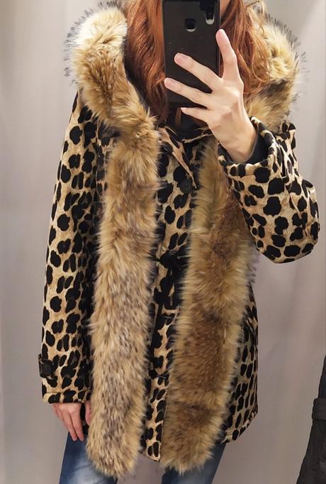 Leopardia bunda s kožušinou, m