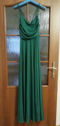 Smaragdové spoločenské šaty, s