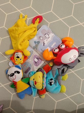 Hračky,hrkálka, knižka do vody, krab, 