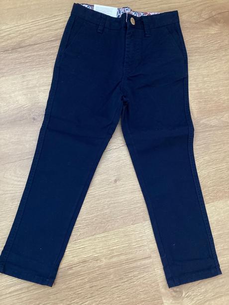 Tmavomodré nohavice, h&m,104