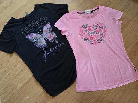 2x tričko s motýľmi, lee cooper,s