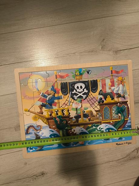 Drevené puzzle pirát, 