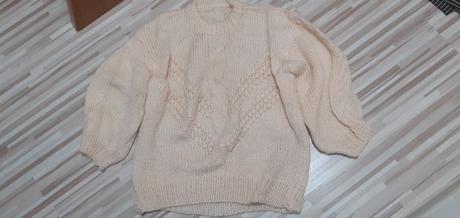 Pletený štrikovany pulóver, s