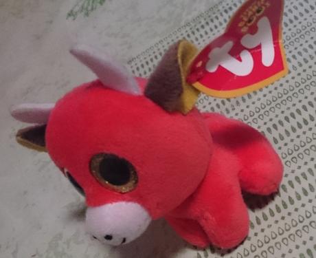 Plyšový býček, 9 cm, ty,