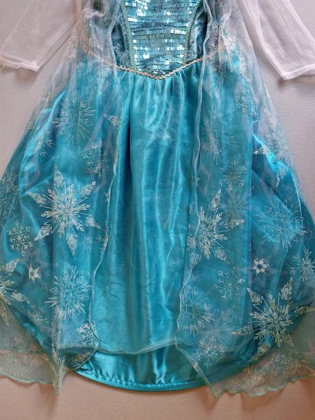 Elsa frozen disney kostým (šaty+parochňa) veľ. 116,