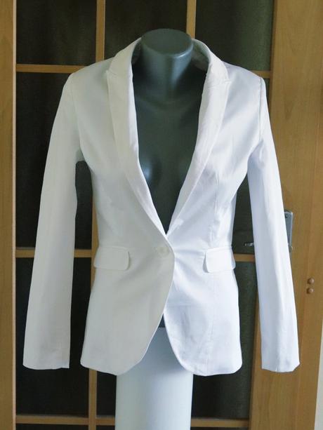 Biele sako - bezchybný stav, h&m,s