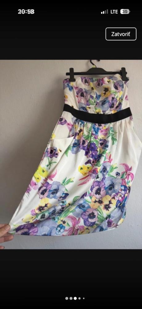 Hm fialky sirotky satenove prekrasne korzetove sat, h&m,40