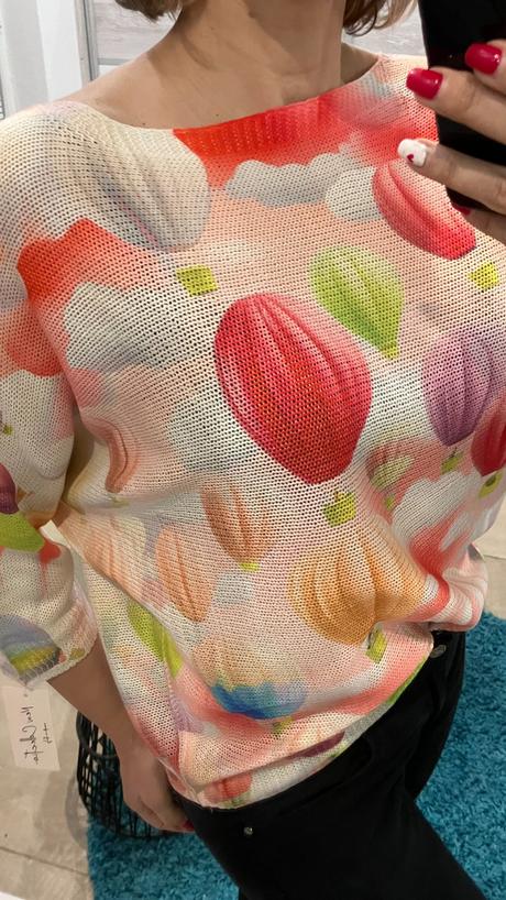 Vzorované ležérne svetrové tričko, l / m / s / xl