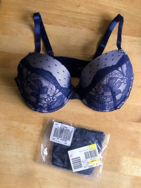 Modrá čipková súprava, bonprix,80e