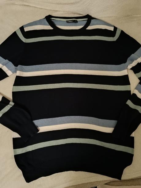 Pánsky pruhovany sveter, l