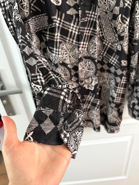 Unikátna vzorovaná vintage košeľa gianni armani xl, armani,xl