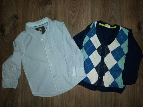 Košeľa + svetrík, h&m,92