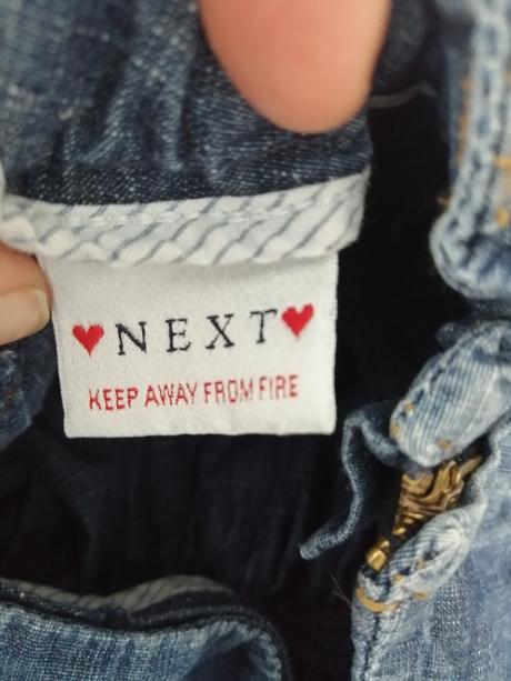 Riflová suknička next v 122, 6-7 r., next,122