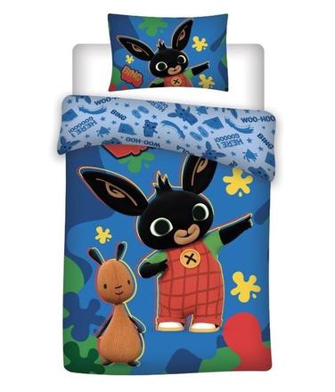 Obliečky do postieľky králiček bing a flop blue, šírka (cm): 100,dĺžka (cm): 130