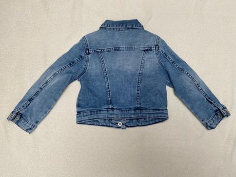 Riflová bunda so srdiečkovými cvokmi, h&m,98