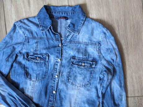 Tenké riflové šaty veľkosť m, m