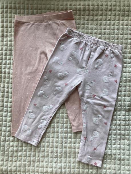 Legínky labuťkové a bodky, original marines,86