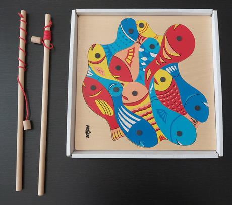 Magnetická hra-drevené rybičky, 