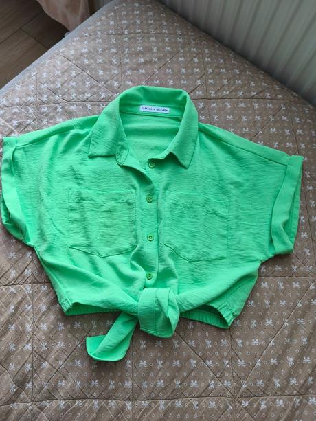 Dievčenská crop top košeľa, terranova,140