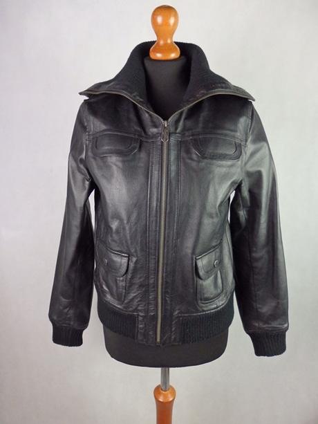 Kvalitná kožená bunda, 38