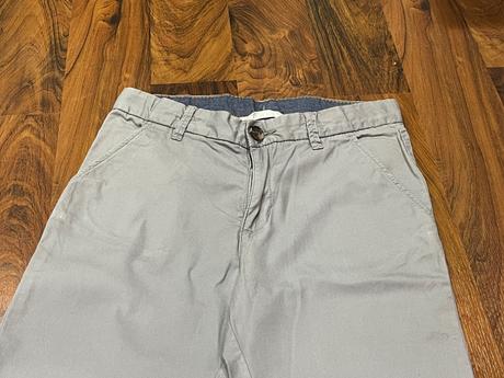 Šedé nohavice h&m 134, h&m,134