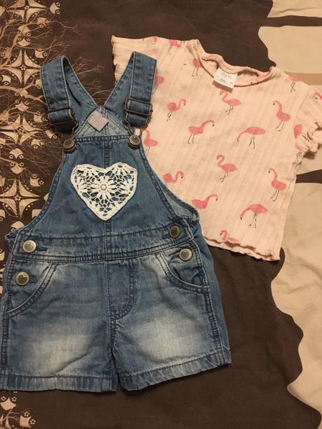 Riflove kraťasy + tricko zara, dopodopo,74