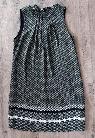 Tmavozelené vzorované šaty, h&m,42
