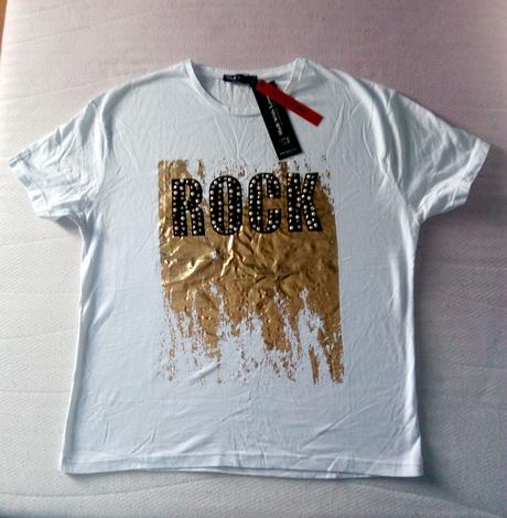 Biele tričko s aplikáciou, m