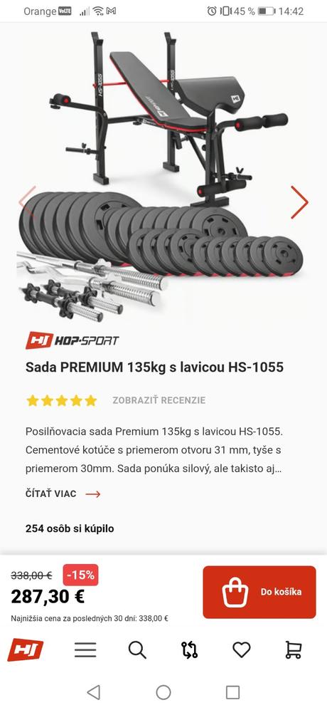 Činkový set s lavičkou,