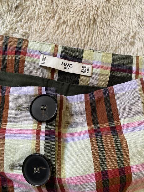 Károvaná sukňa, mango,38