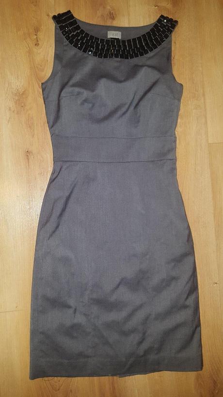 Sivé púzdrové šaty, h&m,34