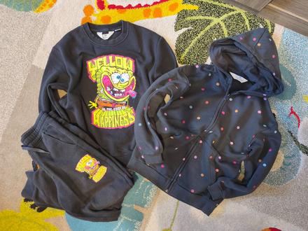 2x mikina pre dievčatko, h&m,134