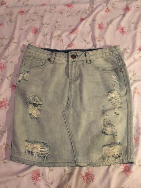 Rifľová sukňa po kolená zn. lolly pop, 36