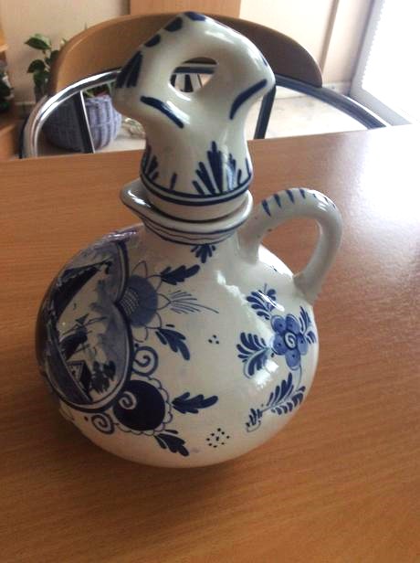 Starožitný holandský modro-biely set lucas bols, 