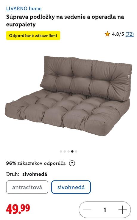 Paletové podložky na sedenie 2ks, 