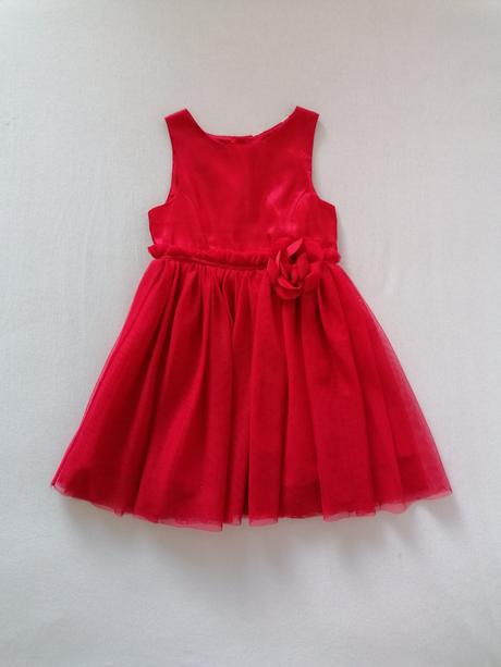 Slavnostne saty cervene, h&m,98