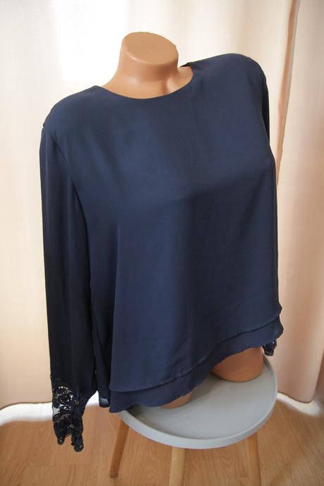 Tmavo modrá blúzka, orsay, l
