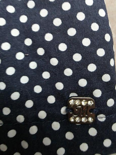 Modrobiely bodkovaný kabatik 116, 116