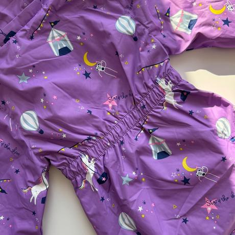 Dievčenská prechodná bunda unicorn fialová, 116