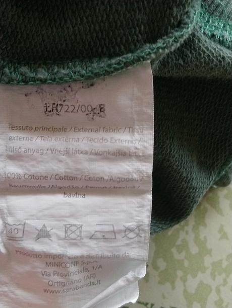 Zelená mikina s motívom, sarabanda, 74-80 cm, 80