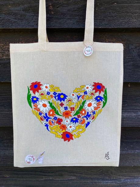 Plátené, ručne maľované tašky, 