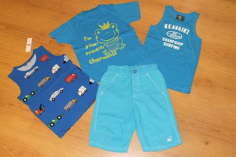 Nenosene tricka + kratasy, lindex, h&m, cherokee, 110