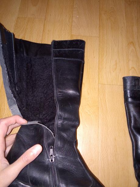 Cierne vysoke cizmy vel. 40 zateplene, 40