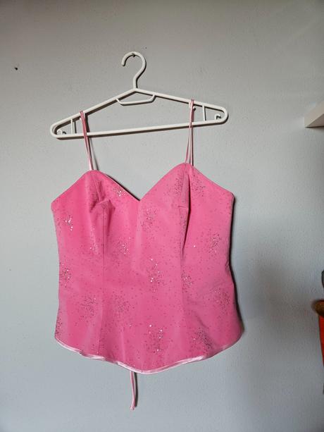 Ružové spoločenské šaty lady style 38, 38