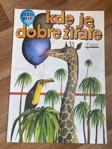 Krásna stará retromini knižka kde je dobre žirafe,