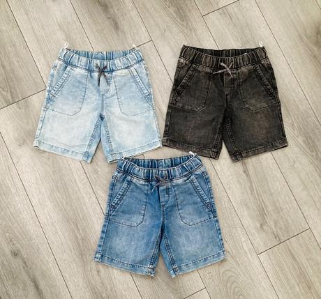 3x rifľové šortky veľ. 122, c&a,122