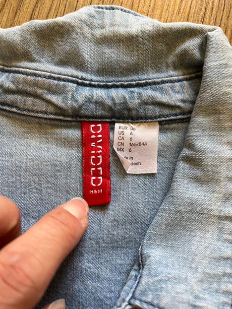 Mäkučká riflová košeľa h&m, h&m,xs